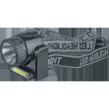 Фонарь светодиодный NPT-H20-ACCU налобный 1COB LED 3Вт+1LED 3Вт Lead-acid 0,5 Ач