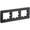 BRITE Рамка 3 поста РУ-3-1-Бр металл черный RE AL IEK