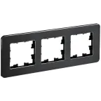                  BRITE Рамка 3 поста РУ-3-1-Бр металл черный RE AL IEK
               