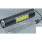Фонарь светодиодный NPT-KC06-ACCU брелок алюминиевый 1LED(1Вт)+1СOB LED(3Вт) 3 режима