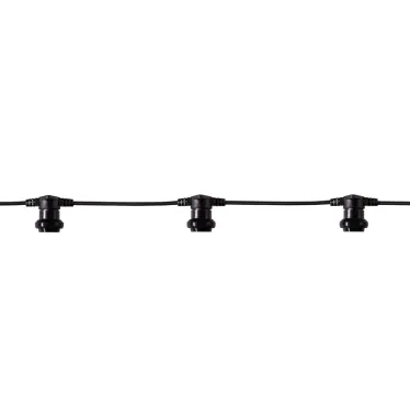 Гирлянда Belt-Light 2 жилы 50м шаг 40см 125 патронов E27 IP65 черный круглый провод