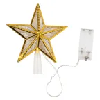                  Украшение светодиодное для ёлки Звезда-4 на батарейках 2АА (не в/к) 15 см 10 светодиодов Разноцветный свет Прозрачный провод ULD-H1515-010/DTB/2AA MULTI STAR-4
               