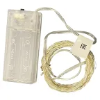                  Гирлянда светодиодная на батарейках 2AA (не в/к) Роса 5м 50 светодиодов Провод медный
               