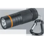 Фонарь светодиодный NPT-KC08-BL-4LR44 брелок алюминиевый 1LED(1Вт) 1 режим черный