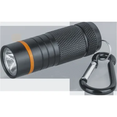 Фонарь светодиодный NPT-KC08-BL-4LR44 брелок алюминиевый 1LED(1Вт) 1 режим черный