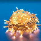                  Гирлянда светодиодная 10м 120 светодиодов Теплый Провод белый
               