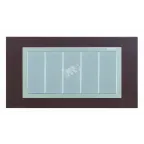                  Рамка с суппортом на 8 узких модулей, S82C, венге - алюминий (дерево)
               