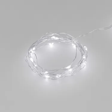Гирлянда светодиодная ARD-DEW-HOME-2000-CLEAR-20LED-STD White6000 (3V, Battery Pack) (Ardecoled, IP20)