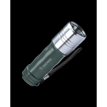 Фонарь ручной 3Вт LED/3xAAА/корпус алюминий, PC-ABS/ремешок ручной, КОСМОС