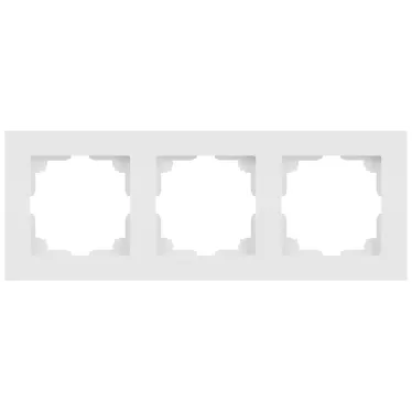 Рамка для розеток и выключателей Intro Accent 6-503-01М на 3 поста, СУ, белый матовый