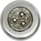 Светильник светодиодный-ночник FN1203 3LED 0.18W IP40, 70?70?25мм, серебряный | 23294 | FERON