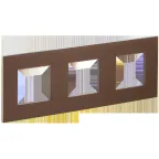                  SKANDY Рамка 3-местная SK-F33Br металл шоколад IEK
               