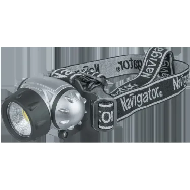 Фонарь светодиодный NPT-H14-3AAA 1Вт COB LED 110лм 20м налобный пластик
