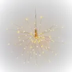 Фигура светодиодная Фейерверк на батарейках 3AA (не в/к) 30х30см Подвесная 120 светодиодов Теплый белый свет Пульт ДУ (в/к) Провод прозрачный ULD-H3030-150/DTA/3AA/RC WARM WHITE IP20 FIREWORKS TM Uniel