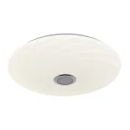                  Cветильник светодиодный накладной ULI-D291 72W/SW+RGB/50 MERCURY Диммируемый Пульт ДУ (в/к) Встроенная Bluetooth колонка Теплый свет (3000К) /(4000К)/ Дневной свет(6500К)/ RGB 5700 Лм
               