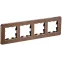 BRITE Рамка 4 поста РУ-4-1-Бр металл коричневый RE AL IEK