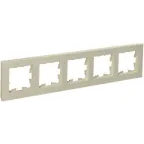 BRITE Рамка 5 постов РУ-5-Бр бежевый рифленый IEK