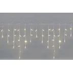                  Гирлянда светодиодная Бахрома (Айсикл), 2,4х0,6м, 88 LED ТЕПЛЫЙ белый, белый ПВХ, IP65, эффект мерцания, 230В
               