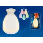                  Настольный светильник ваза 3W. акк. 1800mAh. сенсор, белый ULD-R200 LED/100Lm/3000K/RGB WHITE | UL-00004545 | Uniel
               