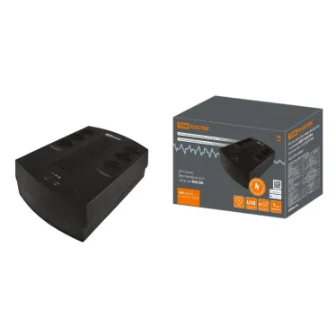 Источник бесперебойного питания ИБП 850 ВА 6 розеток +2USB | SQ1204-0002 | TDM