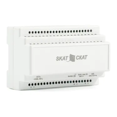 SKAT-24-2,0 DIN источник питания 24В 2А пластиковый корпус под DIN рейку 35 мм | 585 | Бастион