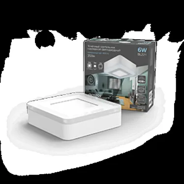 Светильник светодиодный Backlight накладной BL221 Квадрат. Акрил, 3+3W, 4000K, 105*105, | BL221 | Gauss