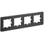 BRITE Рамка 4 поста РУ-4-1-Бр металл черный RE IEK