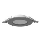 Светильник светодиодный DL-01 Slim 100 мм 10 Вт 3000 К CRI90 120x37 мм IP65/40 RAL7045 серый муар с рассеивателем опал аварийный автономный постоянного действия