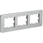                  BRITE Рамка 3 поста РУ-3-1-Бр металл алюминий RE AL IEK
               