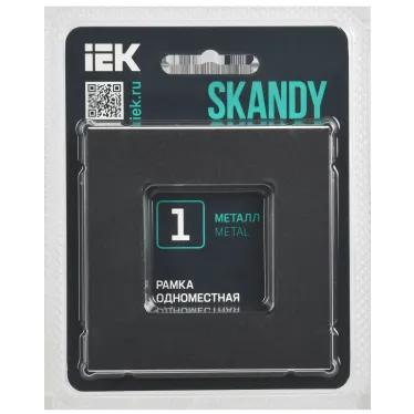 SKANDY Рамка 1-местная SK-F31Bl металл черный IEK
