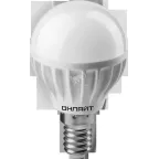 Лампа светодиодная LED 8вт E14 теплый матовый шар