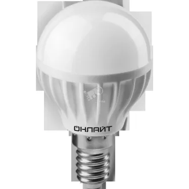 Лампа светодиодная LED 8вт E14 теплый матовый шар