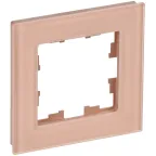                  BRITE Рамка 1 пост РУ-1-2-БрП стекло персиковый матовый IEK
               