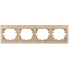 Рамка на 4 поста гор., СУ, Plano, сосна, 1-504-11