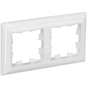 BRITE Рамка 2 поста РУ-2-Бр белый/белый IEK