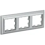                  BRITE Рамка 3 поста РУ-3-Бр алюминий/алюминий IEK
               