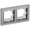 BRITE Рамка 2 поста IP44 РУ-2-БрС-44 сталь