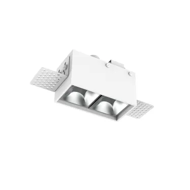 Светильник светодиодный DL-Box Reflect Multi 1x2 trimless встраиваемый 80х43х63 мм 5 Вт 3000 К 36град DALI RAL9003 белый