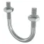 Скоба монтажная U-образная с резьбой М6 с гайками для труб d 1/2''