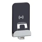                  Etika.Беспроводное зарядное устройство Qi 1А с дополнительным разьемом USB A 5В 2,4А. Цвет Алюминий
               