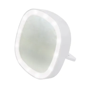 Зеркало карманное с подсветкой ULK-F71 3AAA WHITE На батарейках 3AАА (не в/к). белый
