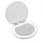 Зеркало карманное ULK-F72 DIM/RECH WHITE с подсветкой (1Х+2Х) с диммером Серия Backstage Аккумулятор Li-Ion 300мАч в/к Белый ТМ