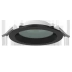 Светильник светодиодный DL-01 Pro 160 мм 15 Вт 3000 К CRI90 176x51 мм IP65/40 RAL9005 черный муар с с защитным силикатным стеклом аварийный автономный постоянного действия