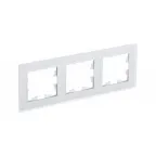                  Рамка трехпостовая ATLASDESIGN NATURE, МАТОВОЕ СТЕКЛО БЕЛЫЙ
               