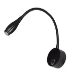                  ULT-F22-3W/4000K IP20 BLACK Светильник светодиодный настенный гибкий для интерьерного освещения. 85-265В. Белый Свет (4000К). Черный. TM
               