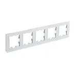                  ATLASDESIGN NATURE рамка пятипостовая, ОРГАНИЧЕСКОЕ СТЕКЛО БЕЛЫЙ
               