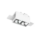 Светильник светодиодный DL-Box Reflect Multi 1x2 trimless встраиваемый 80х43х63 мм 5 Вт 3000 К DALI RAL9003 белый муар кососвет