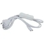 Сетевой шнур  LLED-CABLE-1.5m-SW-W c выключателем разъем C7 длина 150см | Б0036979 | ЭРА