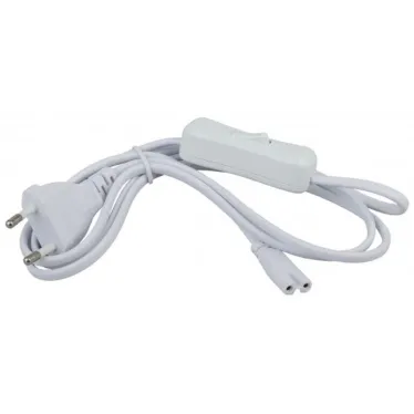 Сетевой шнур  LLED-CABLE-1.5m-SW-W c выключателем разъем C7 длина 150см | Б0036979 | ЭРА