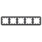                  ATLASDESIGN ANTIQUE 5-постовая рамка, универсальная, БАЗАЛЬТ
               